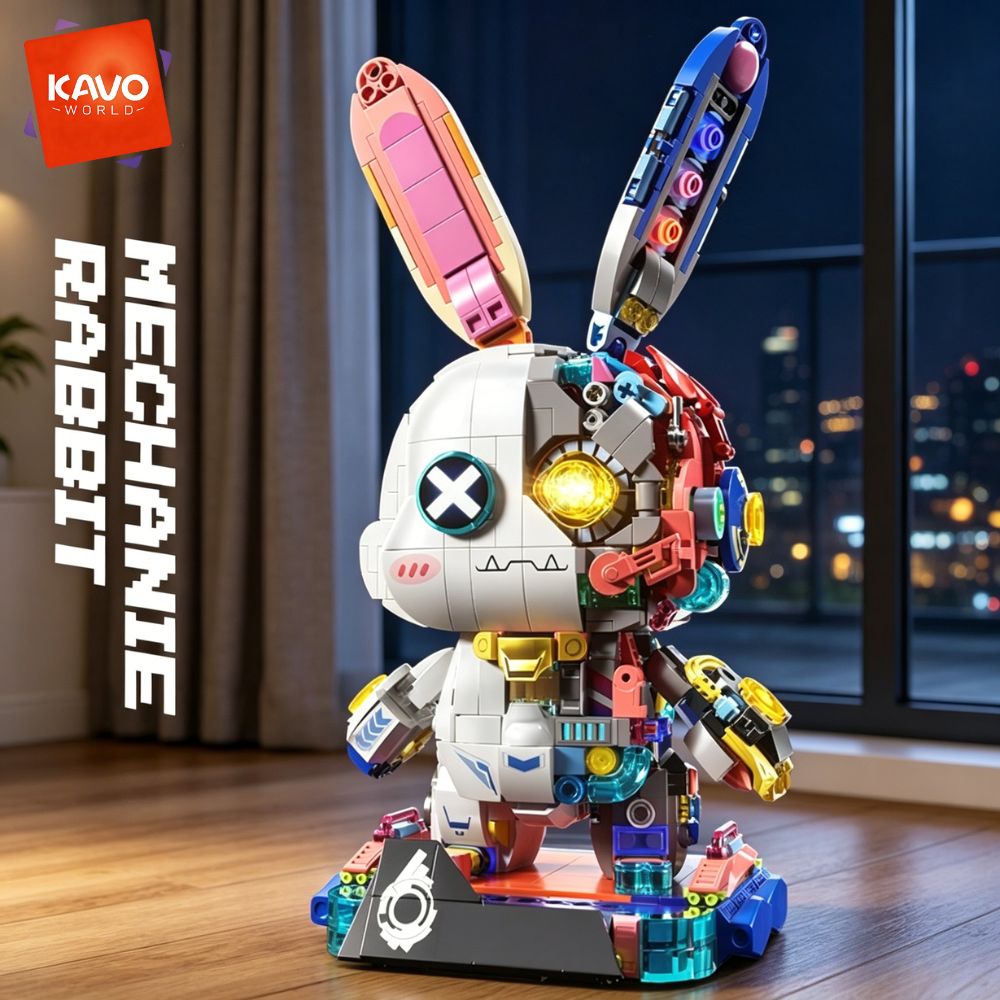 Desk Setup Build - KAVOWORLD 1377 elementów Zestaw Klocków Robot