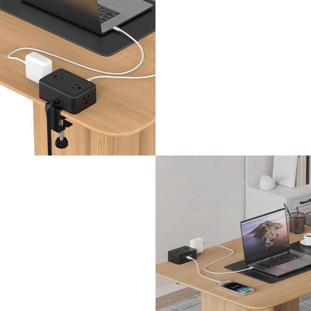 Desk Setup Usb Hub - Bezpieczne listwy zasilające do montażu zaciskowego