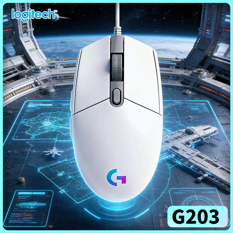 Logitech Mouse G203 - Mysz przewodowa Logitech G203 do gier,