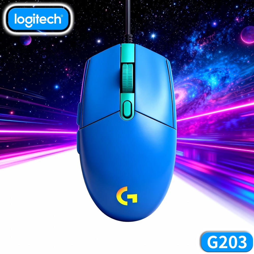 Logitech Mouse G203 - Logitech G203 Przewodowa Mysz Gamingowa Łatwa