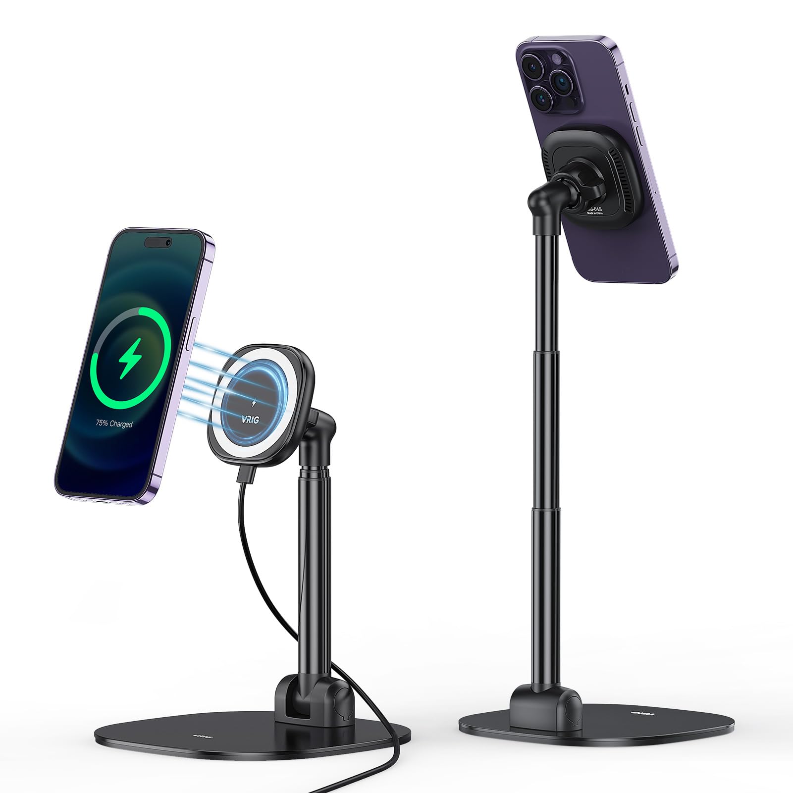 Desk Setup Apple - UURig VRig Biurkowy Bezprzewodowy Magnetyczny Stojak