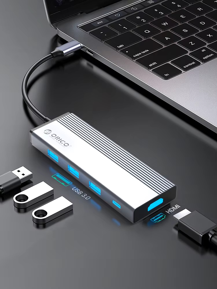 ORICO 5 w 1 Hub USB C Adapter  – Desk Setup Usb Hub recenzja i cena