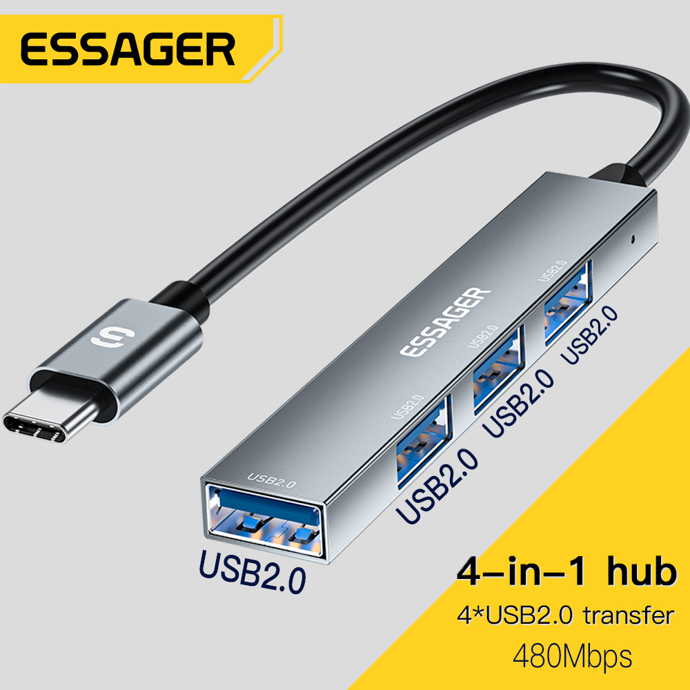 Essager 4 w 1 USB C Cable Hub  – Desk Setup Usb Hub recenzja i cena