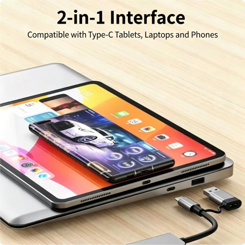 Dwugłowicowy Hub USB-C 8-w-1 z – Desk Setup Usb Hub recenzja i cena