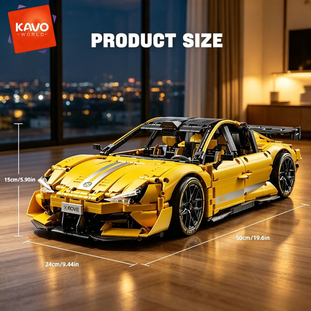 KAVOWORLD 2143 elementów Żółty – Desk Setup Build recenzja i cena