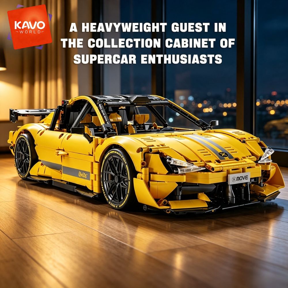 KAVOWORLD 2143 elementów Żółty – Desk Setup Build recenzja i cena