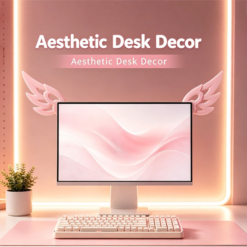 Urocze 3D ozdoby w kształcie s – Desk Setup Accessories Aesthetic recenzja i cena
