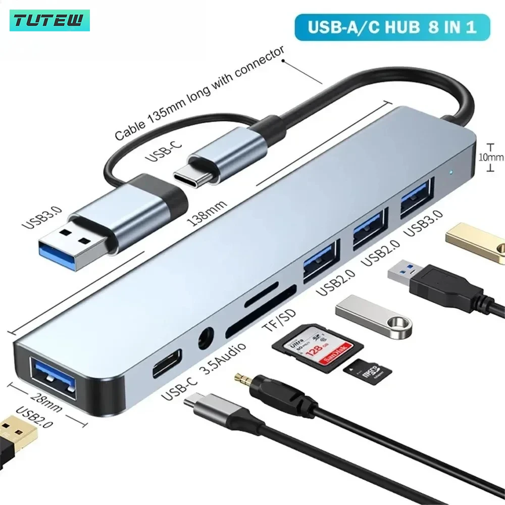 Hub USB-C 8 w 1 Rozdzielacz US – Desk Setup Usb Hub recenzja i cena