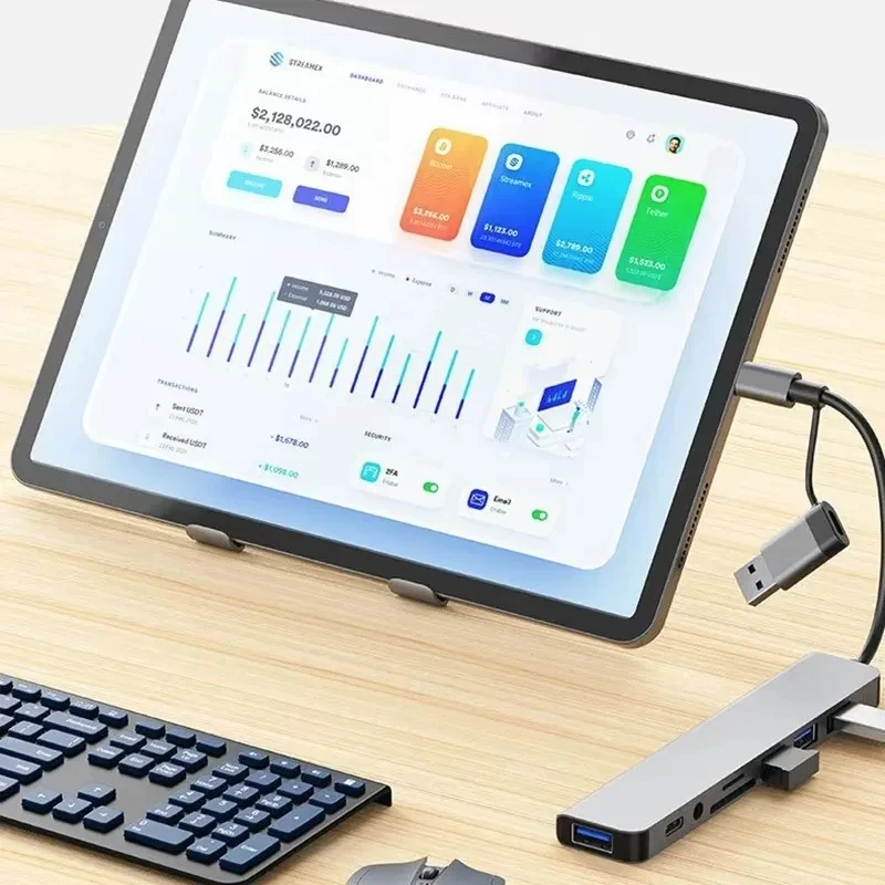 Hub USB-C 8 w 1 Rozdzielacz US – Desk Setup Usb Hub recenzja i cena