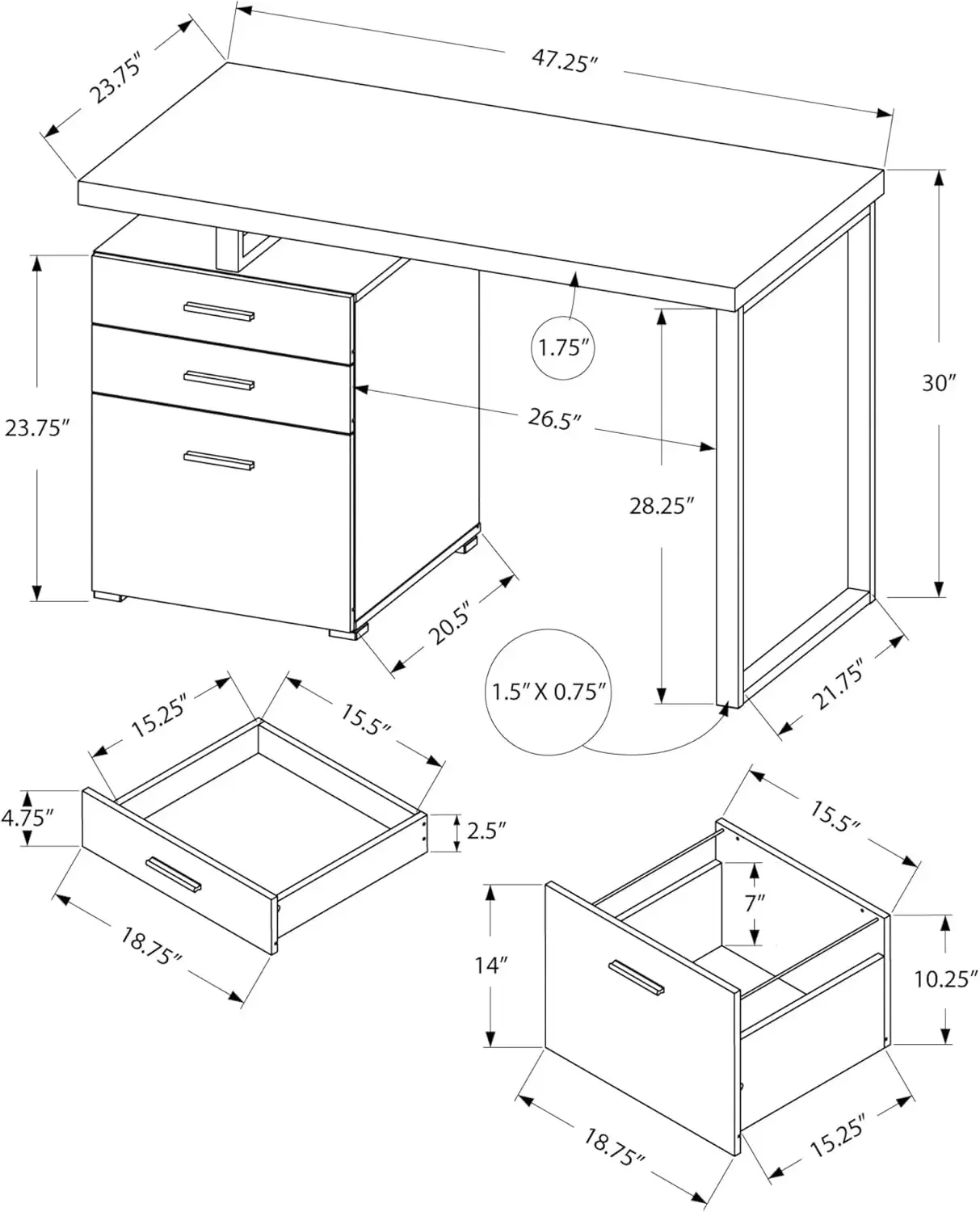 Biurko komputerowe z szafką na – Desk Setup Brown recenzja i cena