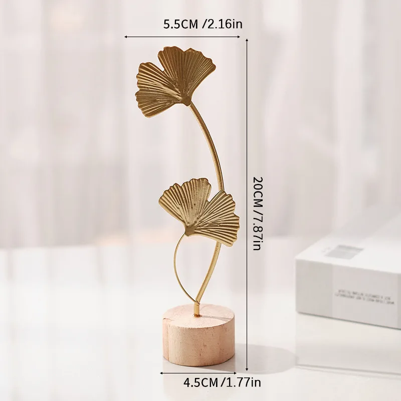 1szt Złoty liść miłorzębu Piór – Desk Setup Photo recenzja i cena