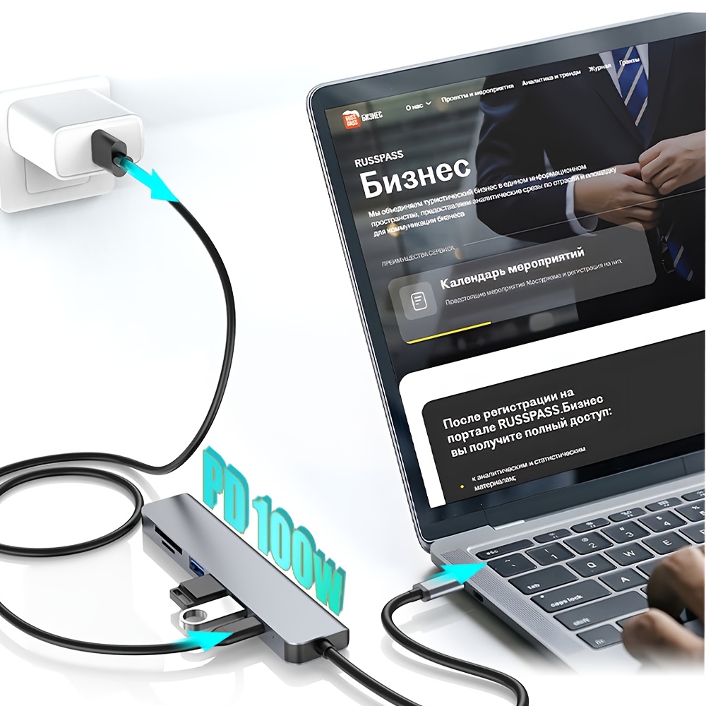 Hub USB-C 7 w 1 z wyjściem HDM – Desk Setup Usb Hub recenzja i cena