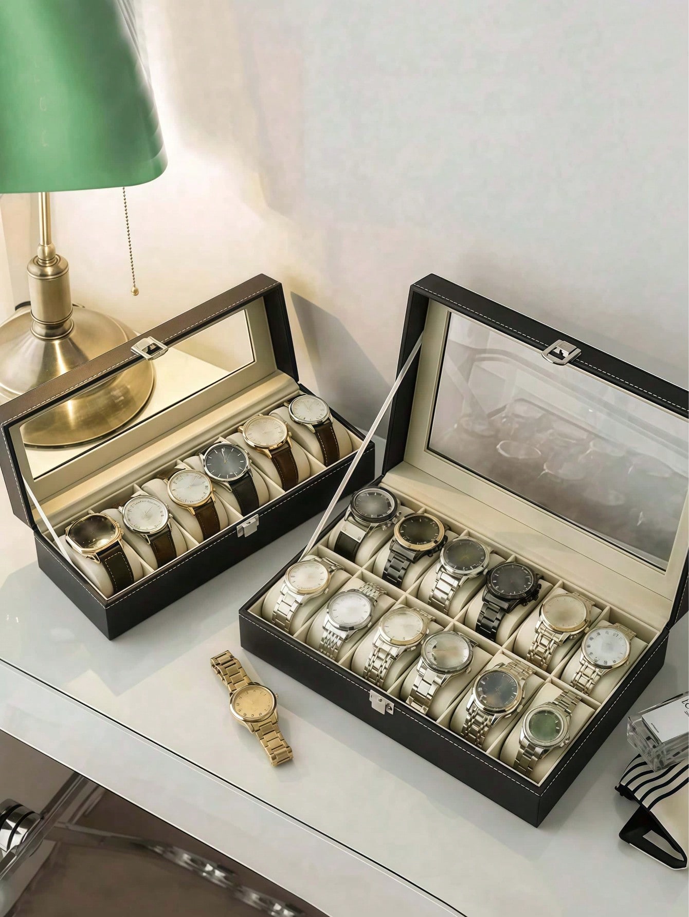 Skórzane pudełko na zegarki z  – Cable Box Organizer recenzja i cena
