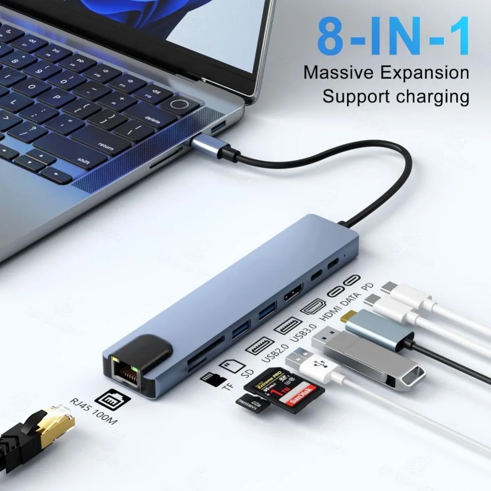 Hub USB C 8/7 w 1 Adapter/rozd – Desk Setup Usb Hub recenzja i cena
