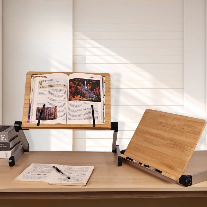 Regulowany bambusowy stolik do – Desk Setup Books recenzja i cena