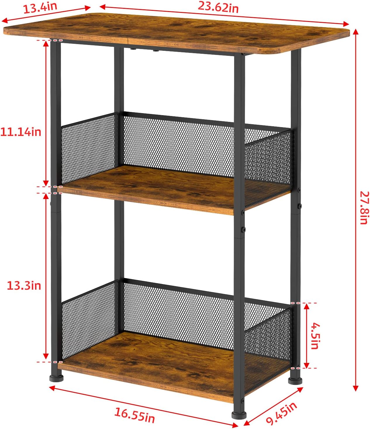 Mini stojący regał na kawę, 3- – Desk Setup Wood recenzja i cena