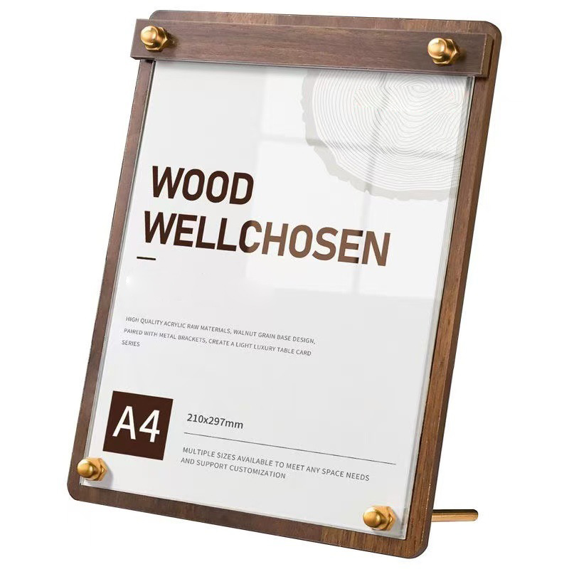 Stojak na menu z akrylu imituj – Desk Setup Wood recenzja i cena