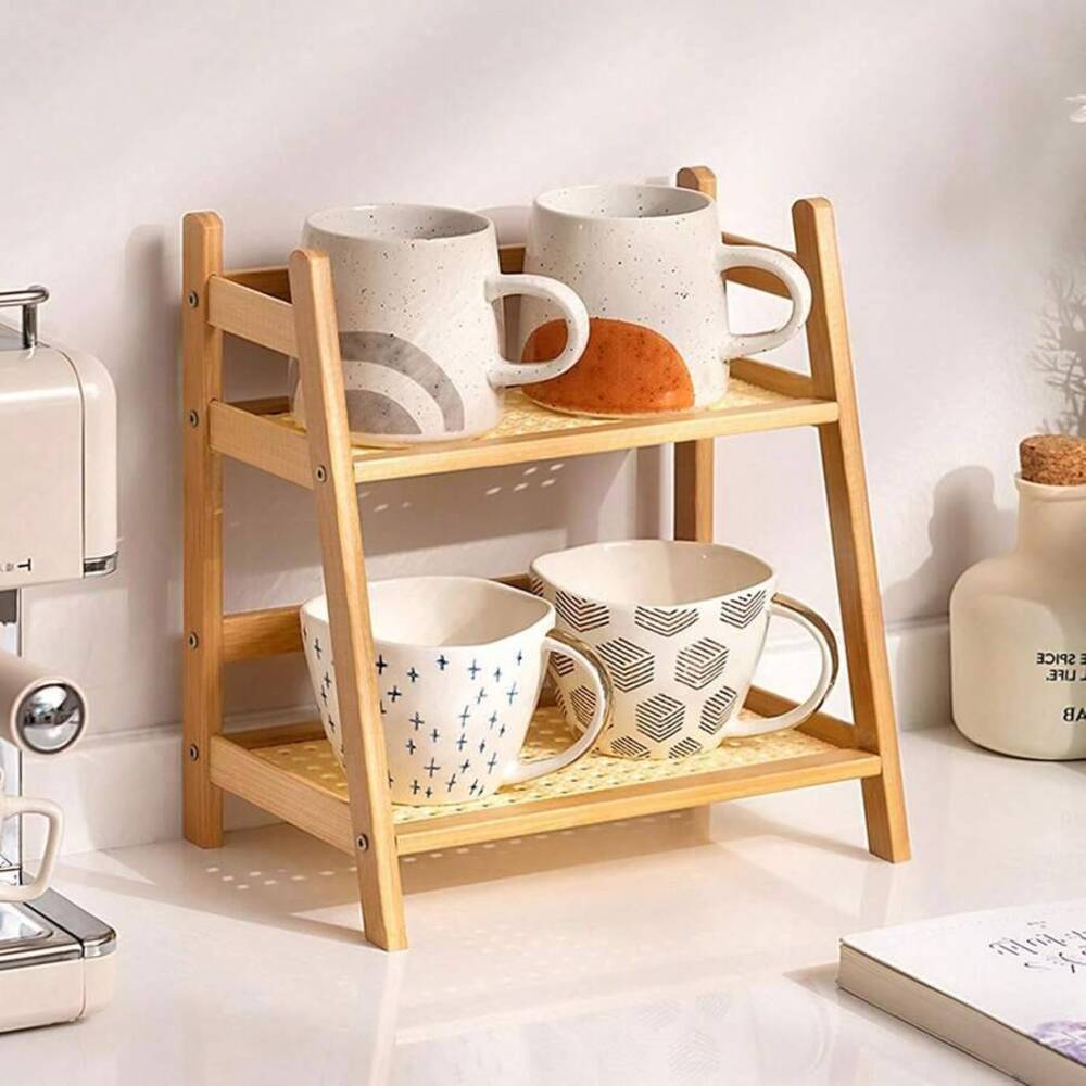 Dwupoziomowy bambusowy regał d – Desk Setup Wood recenzja i cena