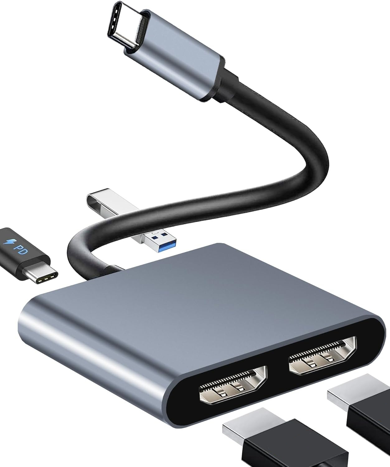 Adapter USB C do podwójnego wy – Desk Setup Usb Hub recenzja i cena