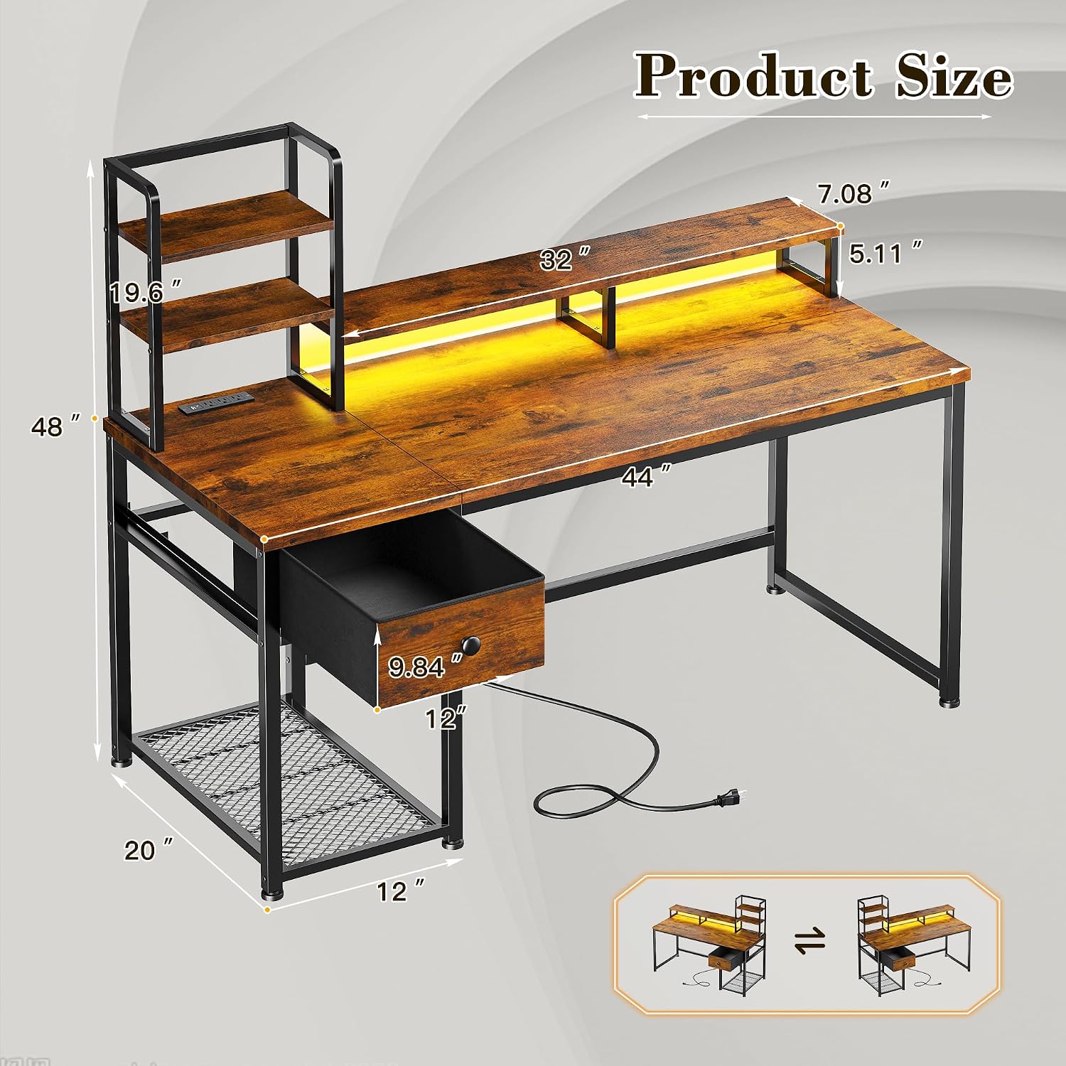 Małe biurko komputerowe z nads – Desk Setup Brown recenzja i cena