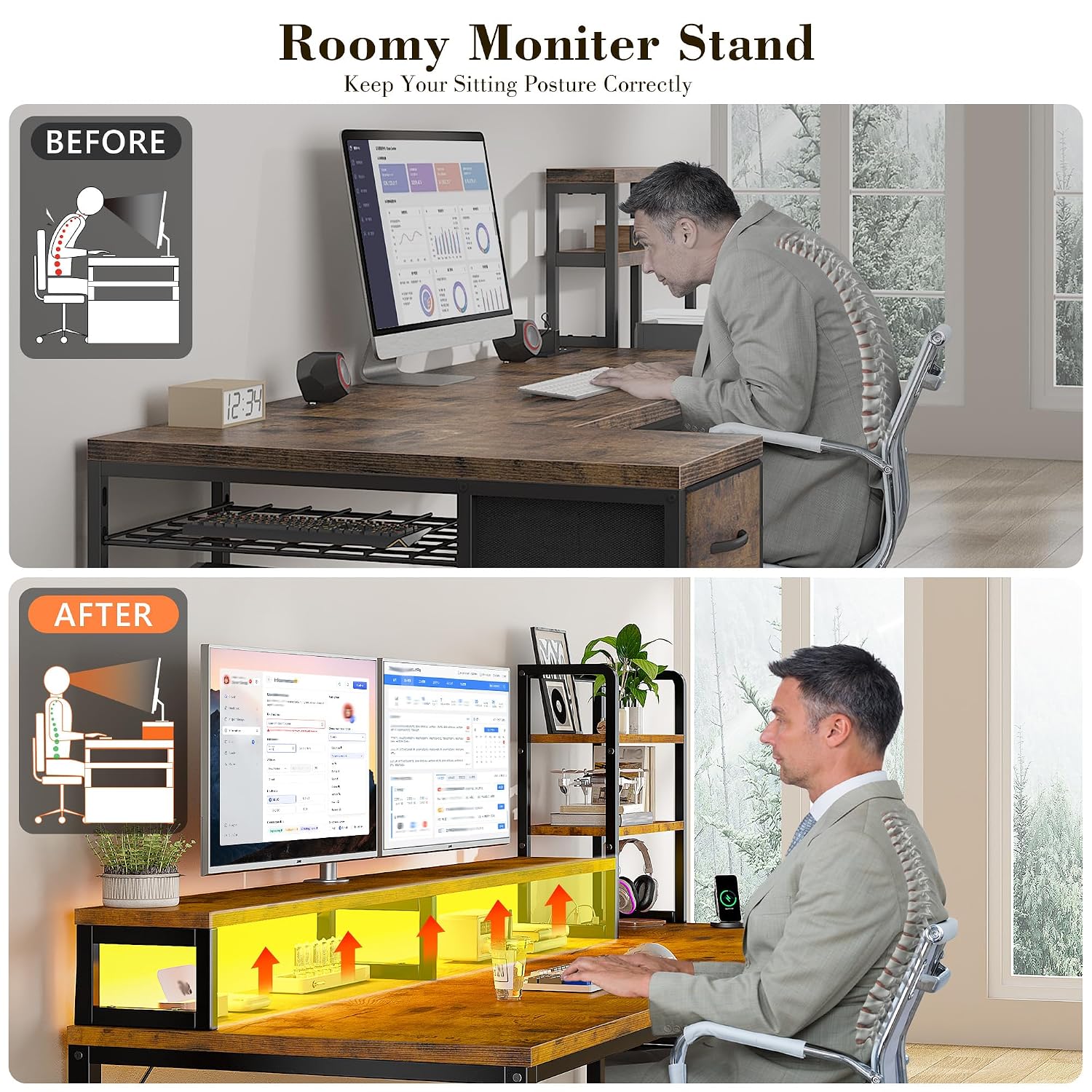Małe biurko komputerowe z nads – Desk Setup Brown recenzja i cena