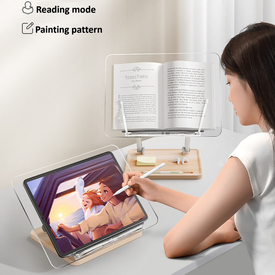 Drewniany stojak do czytania z – Desk Setup Wood recenzja i cena
