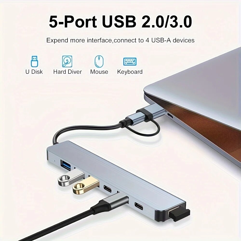 Hub USB 3.0 2 w 1, 7 portów, r – Desk Setup Usb Hub recenzja i cena