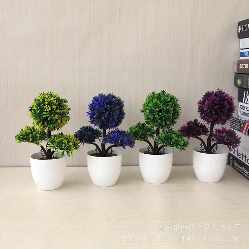 Sztuczne małe drzewka, rośliny – Desk Setup Plants recenzja i cena