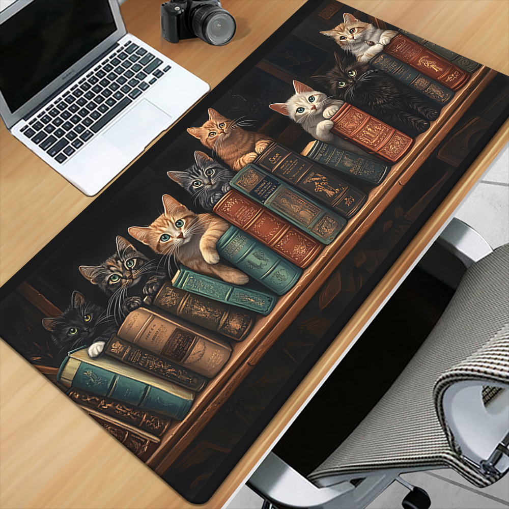Podkładka pod mysz z uroczymi  – Desk Setup Books recenzja i cena