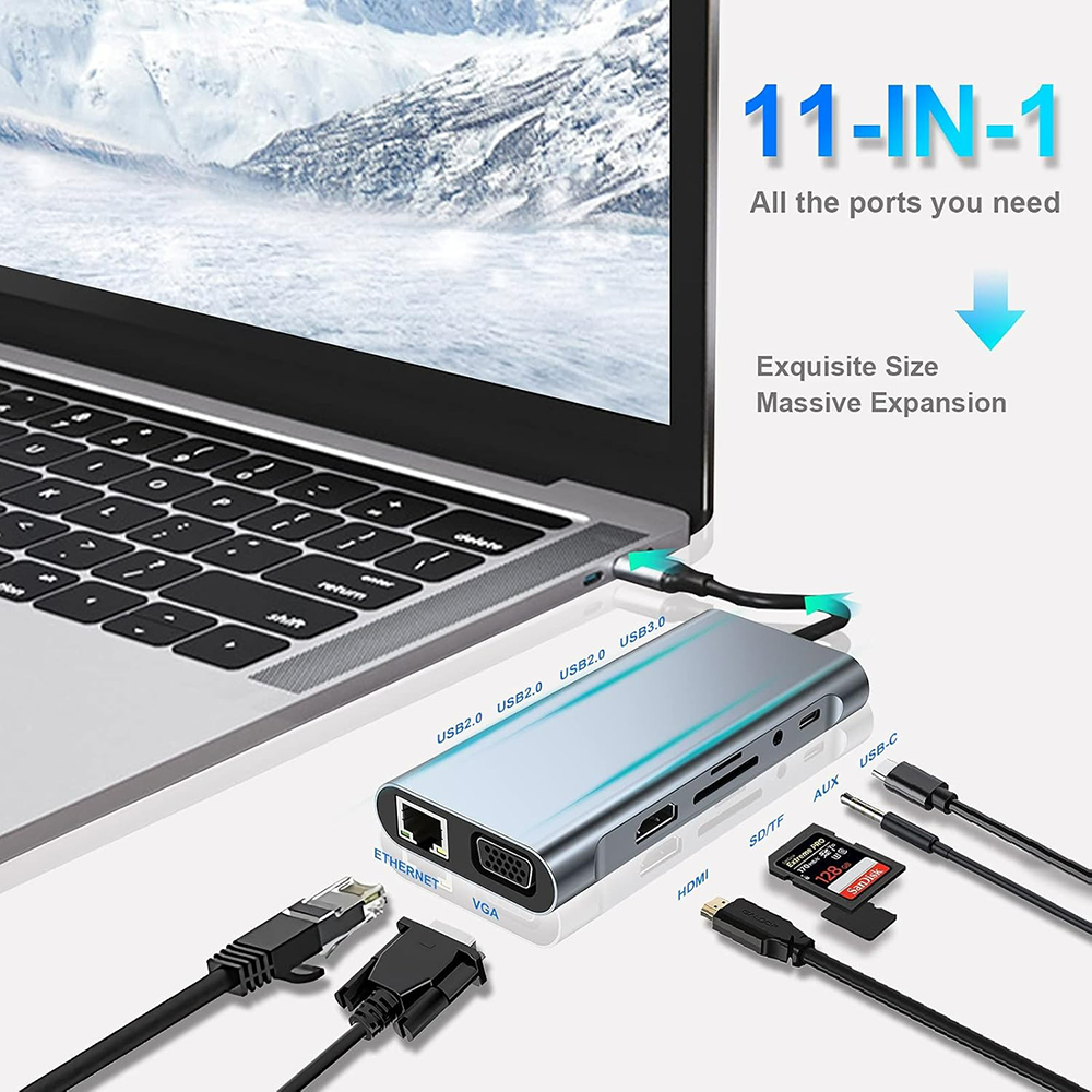Stacja dokująca USB C 11 w 1 z – Desk Setup Usb Hub recenzja i cena