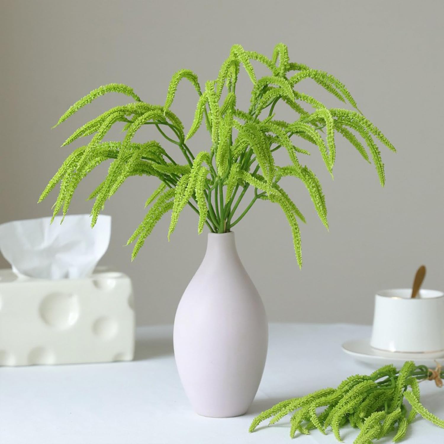 Sztuczne rośliny, puszysta pal – Desk Setup Plants recenzja i cena