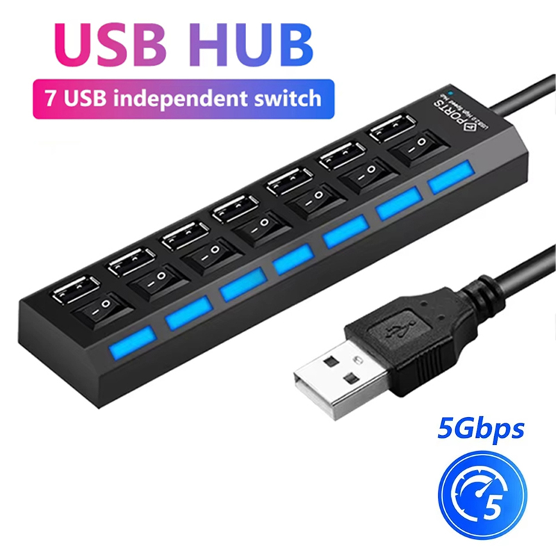 Rozdzielacz USB 2.0 z 7 portam – Desk Setup Usb Hub recenzja i cena